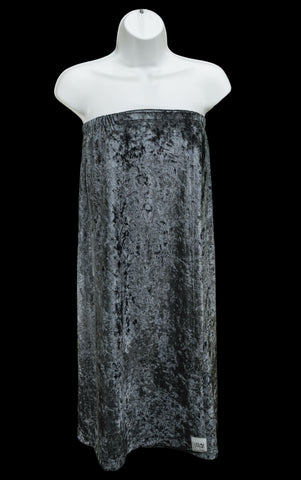 Beauty Wrap - Cozy Cush -  Gunmetal Silver Velour