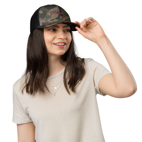 Camouflage trucker hat